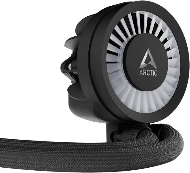 Alt view image 14 of 16 - ARCTIC COOLING Liquid Freezer III - 420 A-RGB (Black): All-in-One CPU Water Cooler with 420mm radiator and 3x P14 PWM PST A-RGB fan, compatible Intel LGA1700, 1851 and AMD AM4, AM5 - Black color