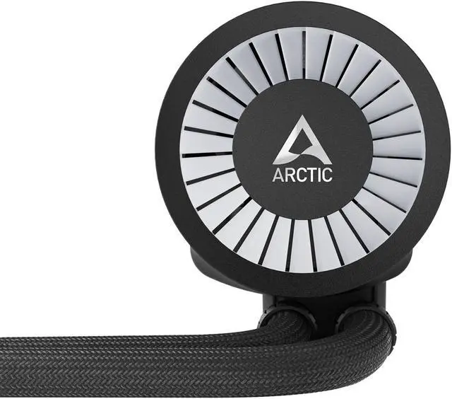 Alt view image 15 of 16 - ARCTIC COOLING Liquid Freezer III - 420 A-RGB (Black): All-in-One CPU Water Cooler with 420mm radiator and 3x P14 PWM PST A-RGB fan, compatible Intel LGA1700, 1851 and AMD AM4, AM5 - Black color