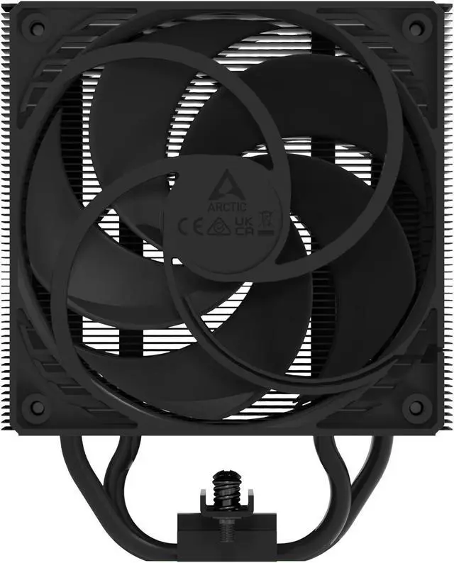 Alt view image 3 of 6 - Freezer 36 (Black) – All black CPU Cooler for Intel Socket LGA1700 and AMD Socket AM4, AM5, Direct touch technology, duo 12cm Pressure Optimized Fan in push pull configuration
