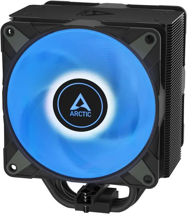 Alt view image 3 of 10 - Freezer 36 A-RGB (Black) – Black CPU Cooler for Intel Socket LGA1700 and AMD Socket AM4, AM5, Direct touch technology, duo 12cm Pressure Optimized Fan with A-RGB lighting in push pull configuration