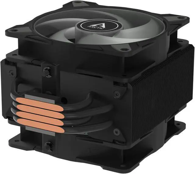 Alt view image 9 of 10 - Freezer 36 A-RGB (Black) – Black CPU Cooler for Intel Socket LGA1700 and AMD Socket AM4, AM5, Direct touch technology, duo 12cm Pressure Optimized Fan with A-RGB lighting in push pull configuration