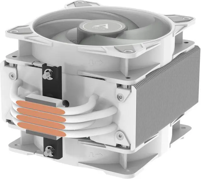 Alt view image 9 of 10 - Freezer 36 A-RGB (White) – White CPU Cooler for Intel Socket LGA1700 and AMD Socket AM4, AM5, Direct touch technology, duo 12cm Pressure Optimized Fan with A-RGB lighting in push pull configuration