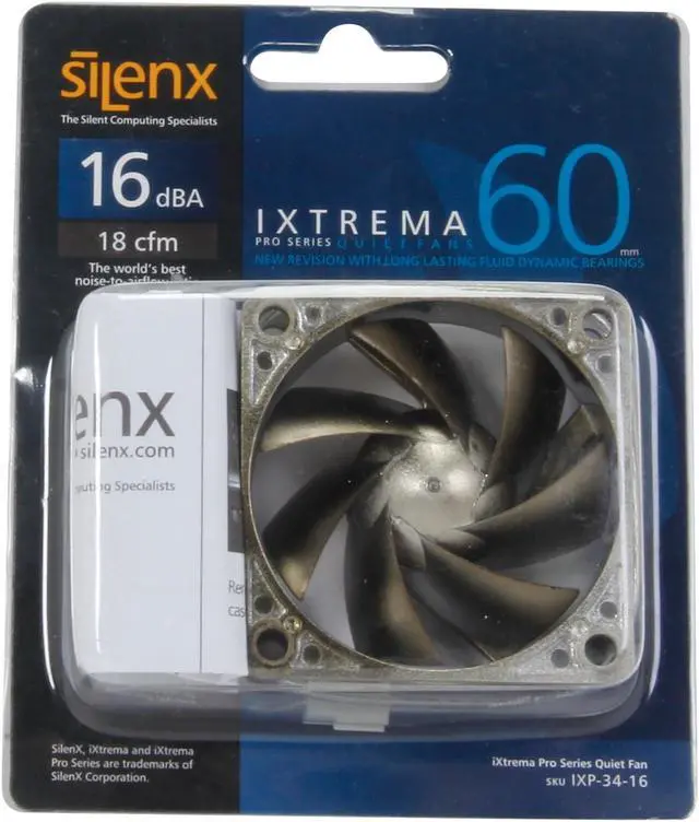 Alt view image 6 of 6 - SilenX IXP-34-16 60mm Case Fan