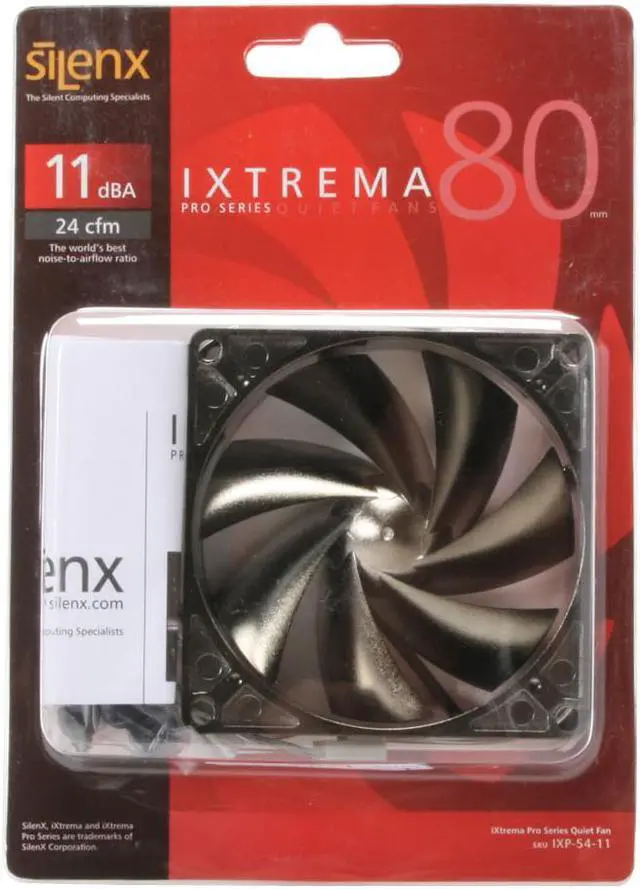 Alt view image 4 of 4 - SilenX IXP-54-11 80mm Case Fan