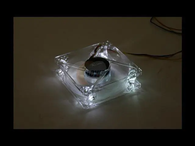 Alt view image 4 of 5 - Rosewill RFA80L-W 80mm White LED Case Cooling Fan