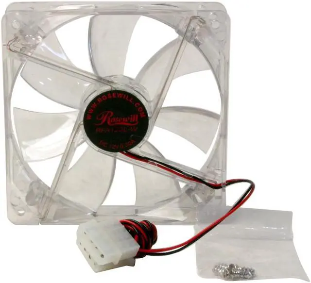 Alt view image 7 of 7 - Rosewill RFA120L-W 4 White LEDs LED Case Cooling Fan