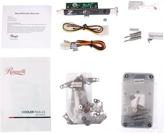 Alt view image 11 of 12 - Rosewill RCX-Z4 120mm 2 Ball CPU Cooler