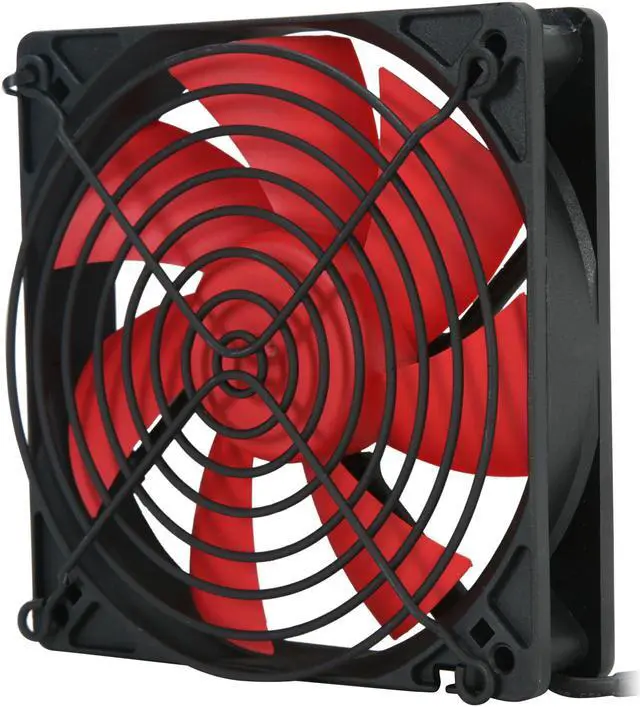 Main image of Rosewill RFX-120 - 120mm Computer Case Cooling Fan - Black Frame with Red Fan Blades, 2-Ball Bearing, Silent, 2-Speed with PWM Control