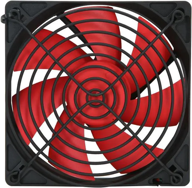 Alt view image 2 of 5 - Rosewill RFX-120 - 120mm Computer Case Cooling Fan - Black Frame with Red Fan Blades, 2-Ball Bearing, Silent, 2-Speed with PWM Control