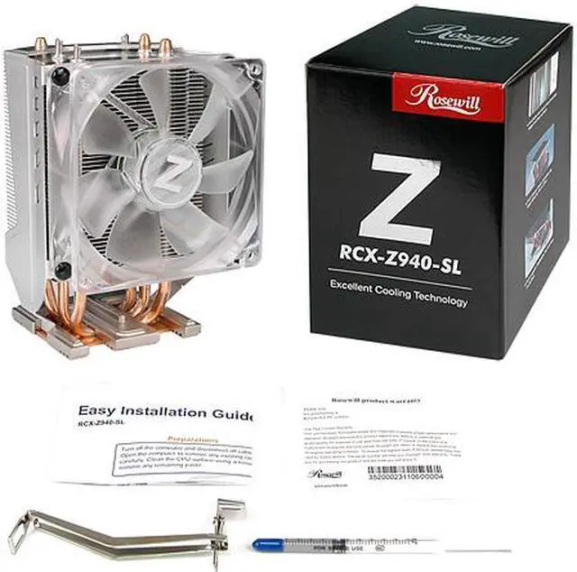 Alt view image 8 of 9 - Rosewill RCX-Z940-SL 92mm 2 Ball CPU Cooler