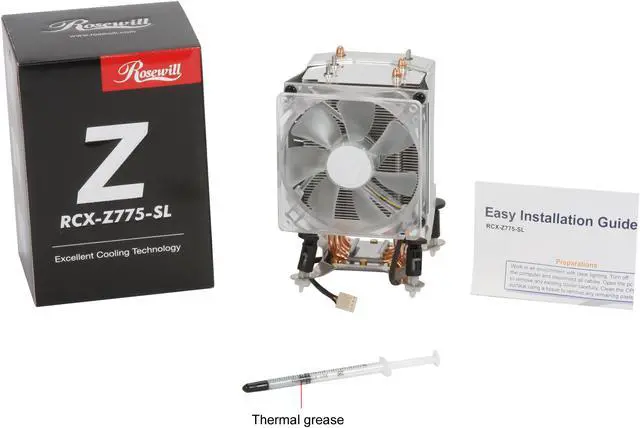 Alt view image 5 of 5 - Rosewill RCX-Z775-SL 92mm 2 Ball CPU Cooler
