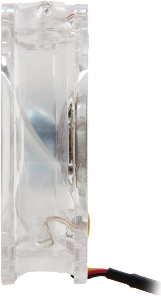 Alt view image 2 of 4 - Rosewill 80mm Computer Case Fan (Case Cooling Fan) - Transparent Frame & Blue LEDs, 2-Ball Bearing, Silent Fan, 2 Rotation Speed with PWM Control; RFX-80BL