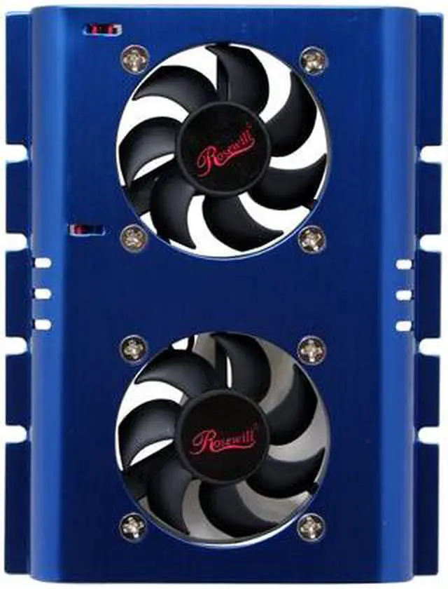 Alt view image 2 of 9 - Rosewill RFHD-50BL Hard Drive Cooling 50mm*2 Aluminum Fans