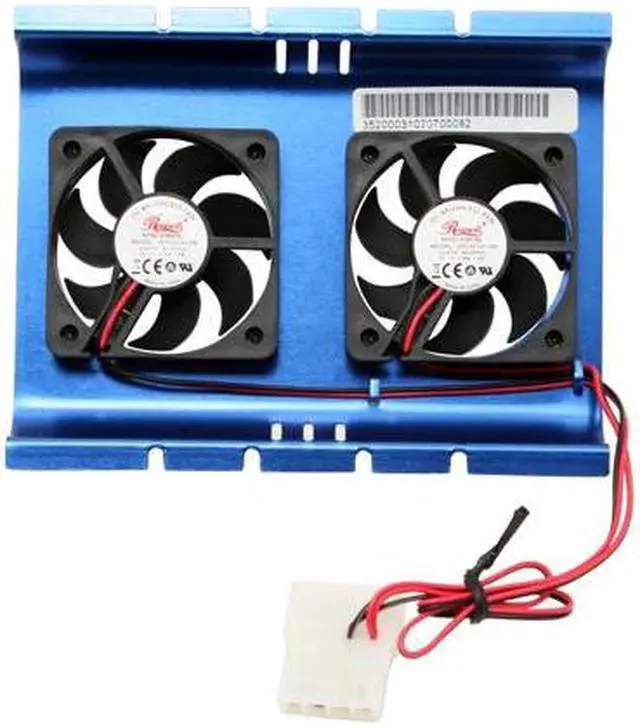 Alt view image 3 of 9 - Rosewill RFHD-50BL Hard Drive Cooling 50mm*2 Aluminum Fans