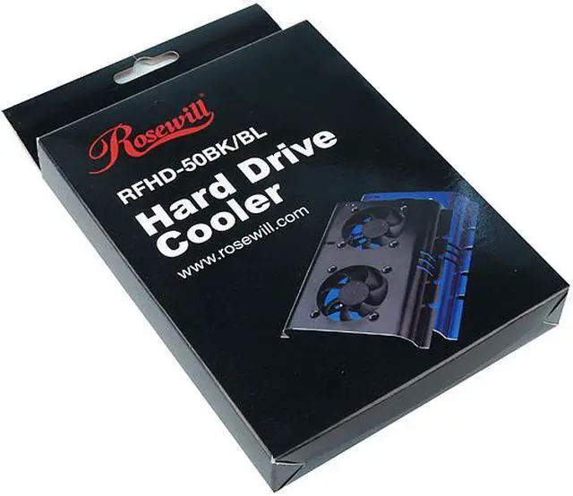 Alt view image 9 of 9 - Rosewill RFHD-50BL Hard Drive Cooling 50mm*2 Aluminum Fans