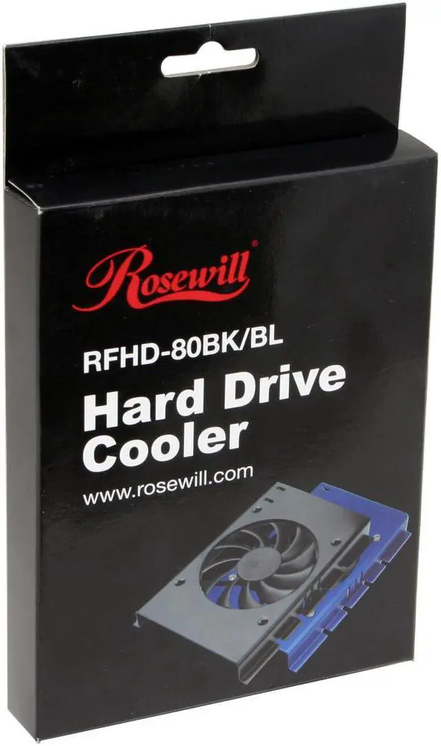 Alt view image 6 of 9 - Rosewill RFHD-80BK 80mm Cooling Fan Aluminum HDD Cooler