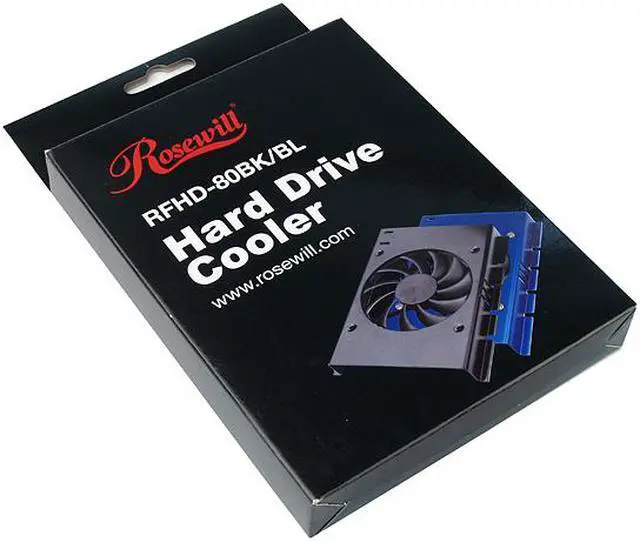 Alt view image 9 of 9 - Rosewill RFHD-80BK 80mm Cooling Fan Aluminum HDD Cooler