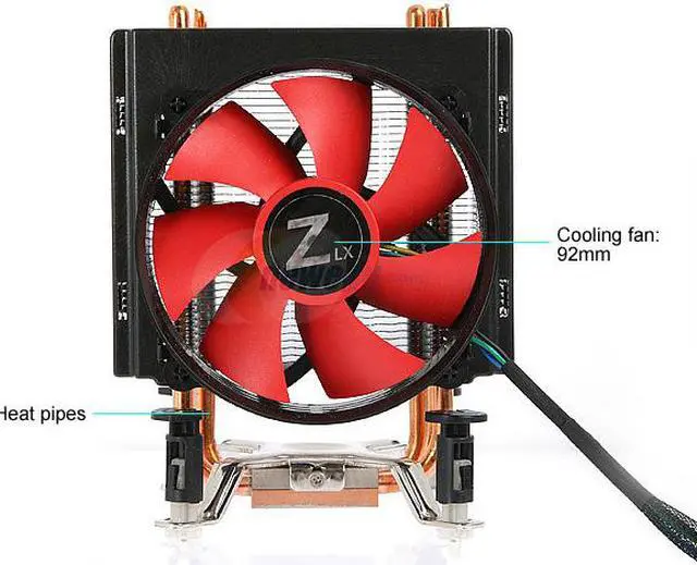 Alt view image 2 of 12 - Rosewill RCX-Z775-LX 92mm Ball CPU Cooler
