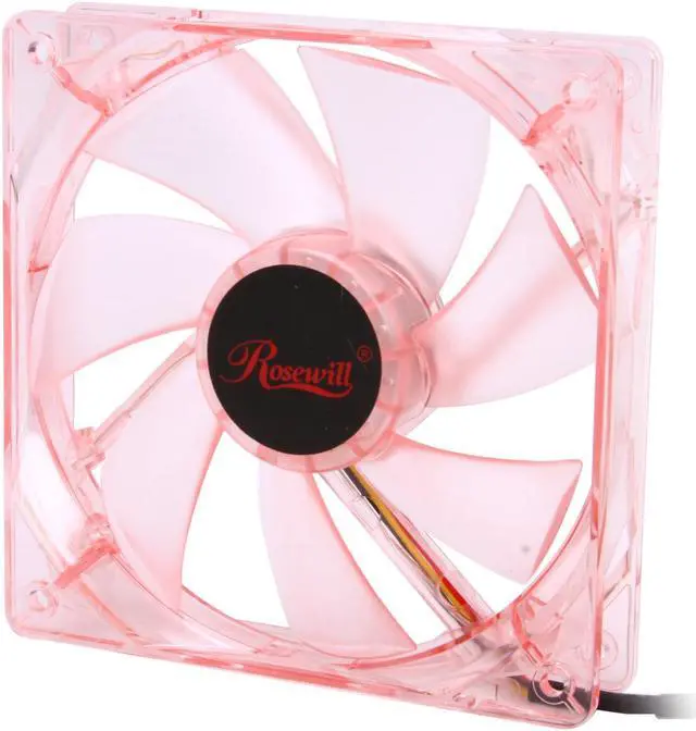 Alt view image 2 of 6 - Rosewill Computer Case Fan, 120mm, LP4 Adapter, 3 /4 Pin Connector, Red Frame, 4 Red LED Lights, Sleeve Bearing, Silent - RFA-120-RL