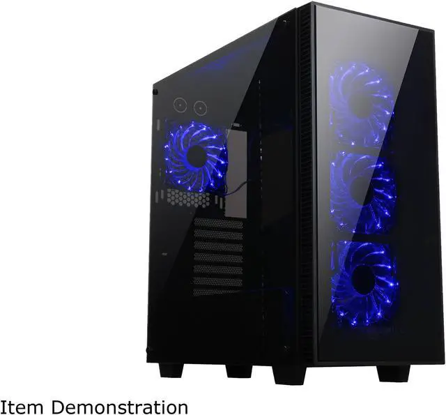 Alt view image 9 of 10 - Rosewill RFA-120-WL - 120mm CULLINAN Computer Case Cooling Fan with LP4 Adapter - Semi-Transparent Frame & Blue LED Lights, Sleeve Bearing, Silent