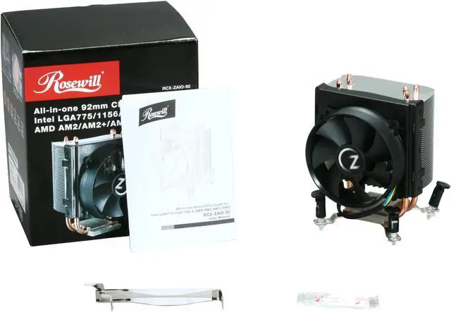 Alt view image 6 of 6 - Rosewill RCX-ZAIO-92 - 92mm Sleeve Bearing CPU Cooler Fan