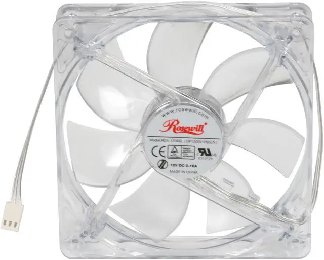 Alt view image 3 of 4 - Rosewill RCA-1204BL 120mm Sleeve 4 Blue LED Case Fan, 4/PK