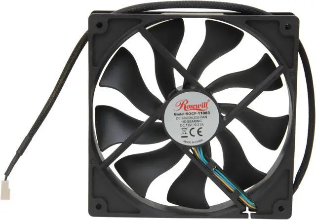Alt view image 4 of 4 - Rosewill ROCF-11003 - 140mm Computer Case Cooling Fan - Hydro Dynamic Bearing, Silent, 2 Rotation Speeds with PWM Control