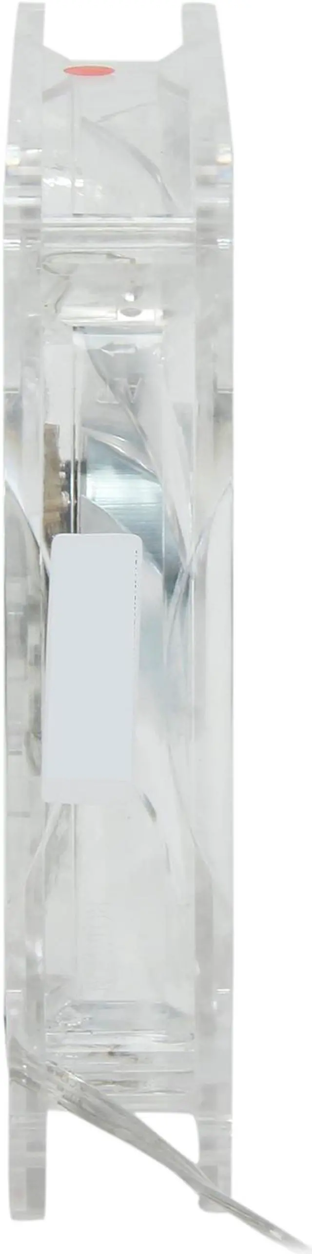 Alt view image 3 of 5 - Rosewill RFTL-131209R - 120mm Computer Case Cooling Fan with LP4 Adapter - Transparent Frame & 4 Red LED Lights, Fluid Dynamic Bearing, Silent