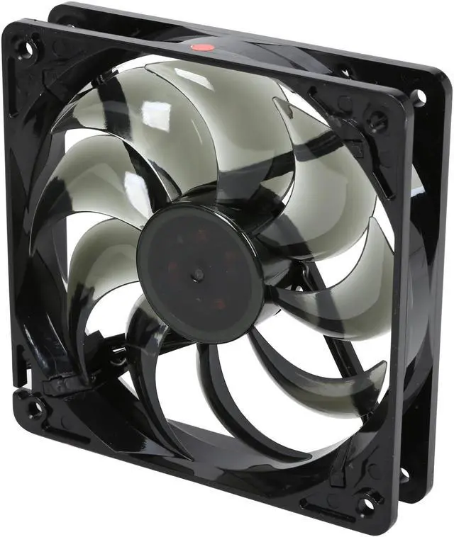 Alt view image 2 of 5 - Rosewill 120mm Computer Case Fan (Case Cooling Fan) - Black Frame & 4 Red LEDs, Fluid Dynamic Bearing, Silent Fan with LP4 Adapter; RNBL-131209R