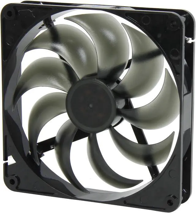 Alt view image 2 of 5 - Rosewill RNBL-131409B - 140mm Computer Case Cooling Fan with LP4 Adapter - Black Frame, Smoke Blades & 4 Blue LED Lights, Fluid Dynamic Bearing, Silent