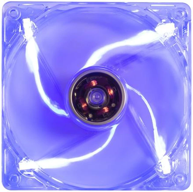 Main image of Rosewill RFTL-131409B - 140mm Computer Case Cooling Fan with LP4 Adapter - Transparent Frame & 4 Blue LED Lights, Fluid Dynamic Bearing, Silent