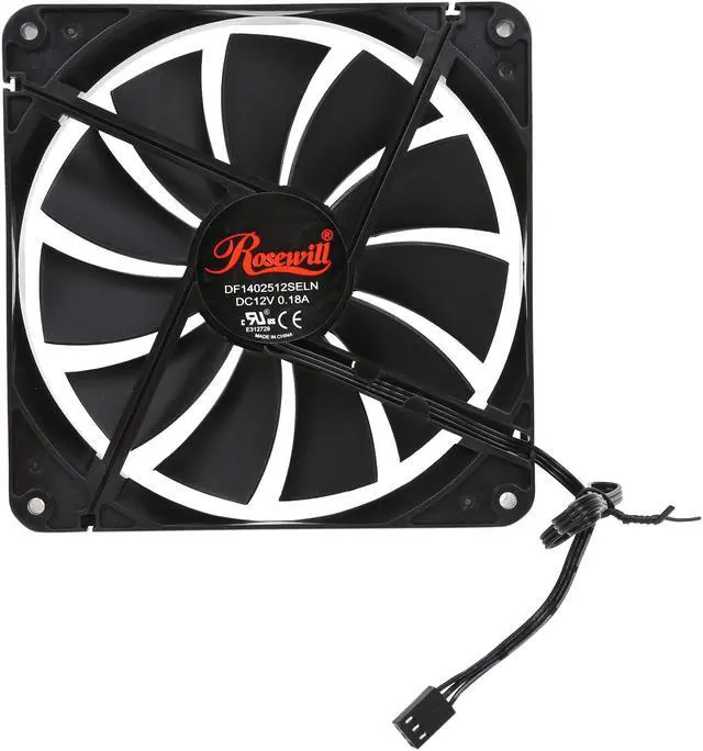 Alt view image 4 of 5 - Rosewill RFBF-131411 - 140mm Computer Case Cooling Fan with LP4 Adapter - Fluid Dynamic Bearing, Super Quiet (Pack of 2)
