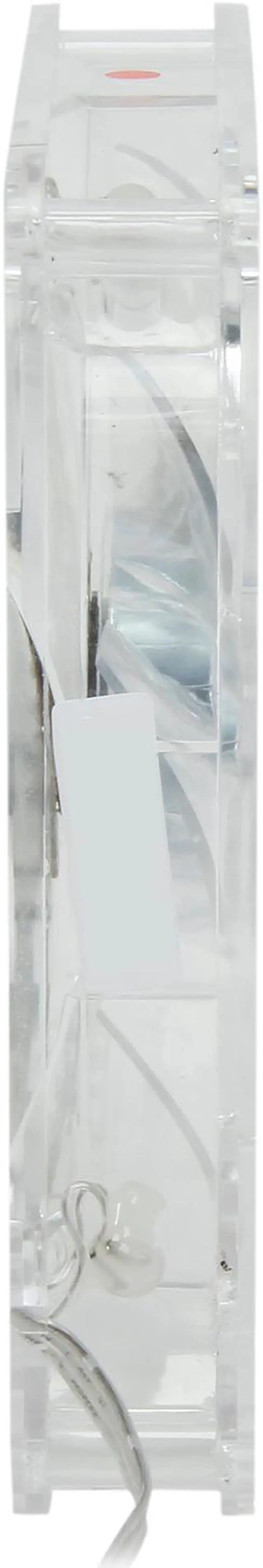 Alt view image 3 of 5 - Rosewill RFTL-131411R - 140mm Computer Case Cooling Fan with LP4 Adapter - Transparent Frame & 4 Red LED Lights, Fluid Dynamic Bearing, Silent