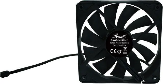 Alt view image 3 of 4 - Rosewill Computer Case Fan, 140 mm, Seal IP56 Dust Resistant and Splash Proof, PWM Speed Control, Teflon Nano Bearing with Noise Cancelation Adapter, Silent - RAWP-141411