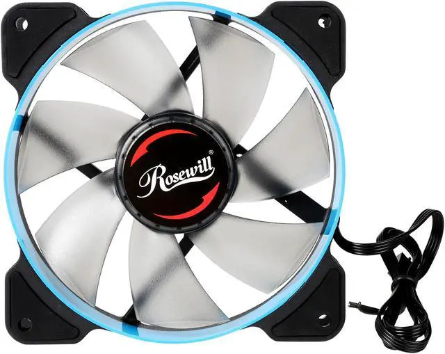 Alt view image 5 of 9 - Rosewill 120mm Case Fan with Blue LED and PWM (Pulse Width Modulation) Function, Very Quiet Cooling Fan from Advanced Hydraulic Bearing, Model RWCB-1612