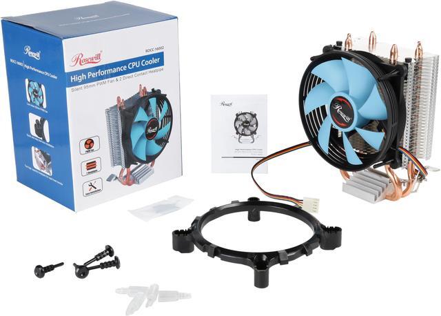 Alt view image 9 of 8 - Rosewill ROCC-16002 High Performance Long Life Sleeve Bearing CPU Cooler with Silent 92mm PWM Fan and 2 Direct Contact Heatpipes, Supports Intel & AMD CPU