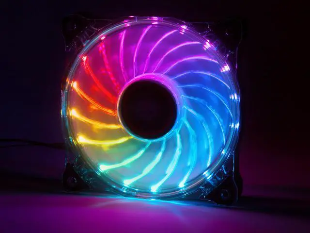 Alt view image 5 of 6 - Rosewill 120 mm RGB Case Fan RGBF-17003. True RGB Color Ultra Quiet Cooling Fan with Long Life Sleeve Bearing. Standard Size 120mm Case Fan Compatible with Rosewill RGB Fan Hub