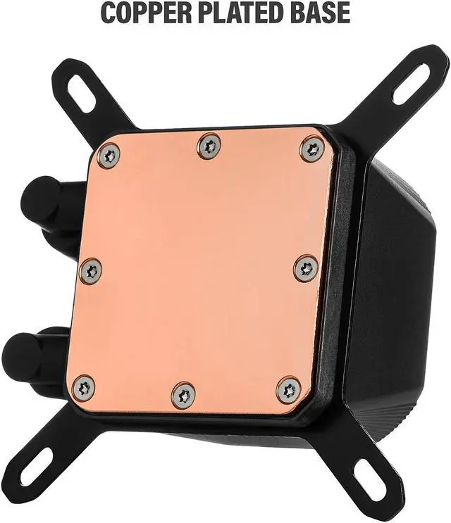 Alt view image 3 of 7 - Rosewill RGB AIO 240mm CPU Liquid Cooler, Closed Loop PC Water Cooling, Slim Copper Plate, Quiet Addressable RGB Ring Fans, Remote Control, Intel/AMD Compatible, 400mm Sleeved Tubing - PB240-RGB