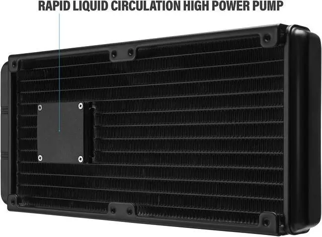 Alt view image 4 of 7 - Rosewill RGB AIO 240mm CPU Liquid Cooler, Closed Loop PC Water Cooling, Slim Copper Plate, Quiet Addressable RGB Ring Fans, Remote Control, Intel/AMD Compatible, 400mm Sleeved Tubing - PB240-RGB