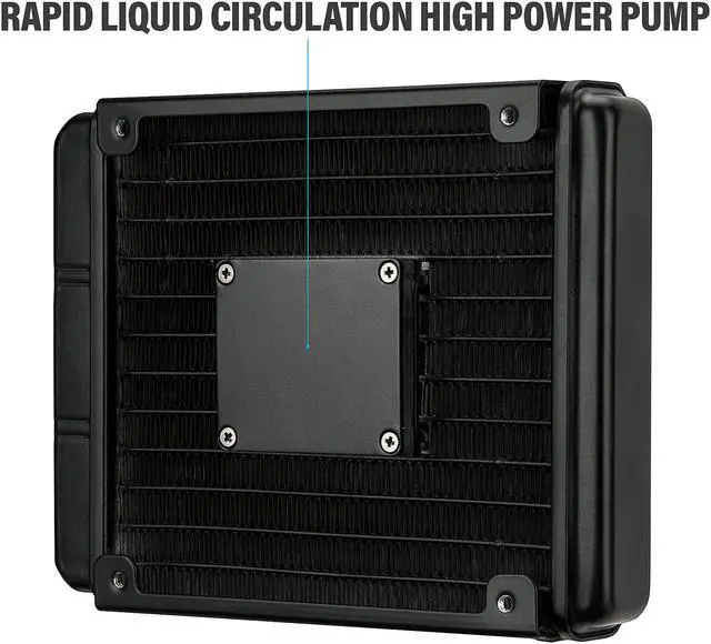 Alt view image 4 of 7 - Rosewill PB120-RGB 120mm AIO CPU Liquid Cooler, All-In-One Closed Loop PC Water Cooling, Quiet Addressable RGB Ring Fan, Intel/AMD Compatible, 400mm Sleeved Tubing