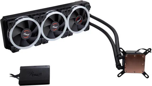 Alt view image 2 of 8 - Rosewill RGB CPU Liquid Cooler, Closed Loop PC Water Cooling, Quiet, Three 120mm RGB Fans, Intel/AMD Compatible, Remote Control, additional RGB Fans expansion with RGB Synchronization - PB360-RGB