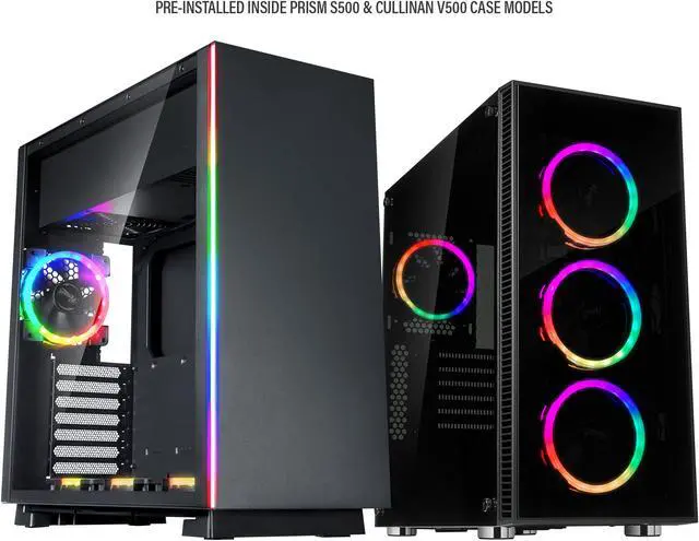 Alt view image 8 of 9 - Rosewill RGBF-23001 120mm Dual Ring Addressable RGB Case Fan Hub Set, True RGB LED Case Fans (5-Pack) and 8-Port Fan Hub, Ultra Quiet Cooling with Long Life Rifle Bearings