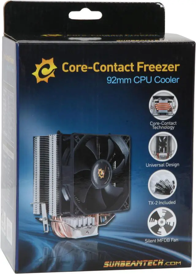 Alt view image 7 of 7 - Sunbeam CR-CCTF92-4 92mm Core-Contact Freezer CPU Cooler ,  free TX-2 Thermal Paste Included Inside