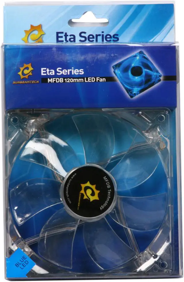 Alt view image 5 of 5 - Sunbeam Eta Series FN-ETA120-BL Blue LED Case cooler