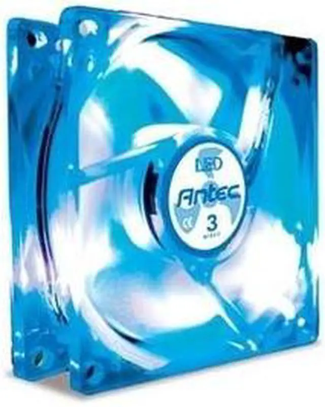 Main image of Antec 761345-75020-2 80mm Blue LED TriCool Case Fan