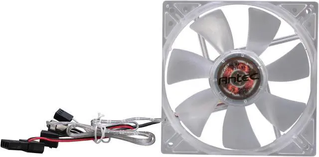 Alt view image 3 of 7 - Antec 761345-75024-0 Blue LED 3-Speed Case Cooling Fan