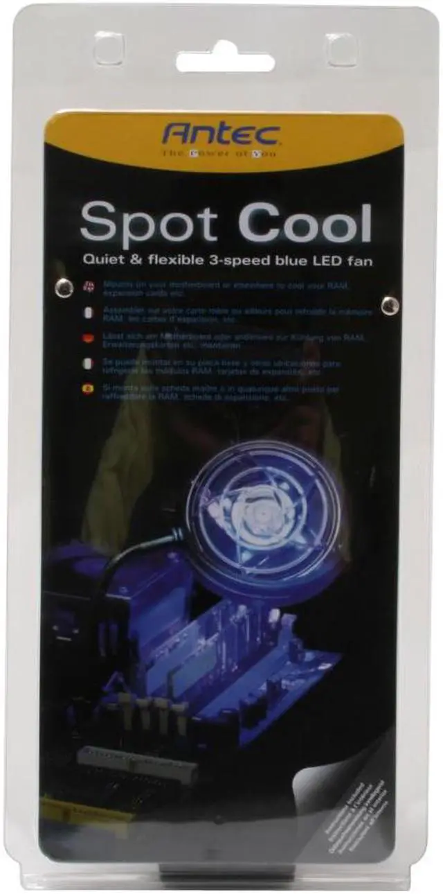 Main image of Antec SpotCool 0761345-75018-9 Blue LED Case Fan