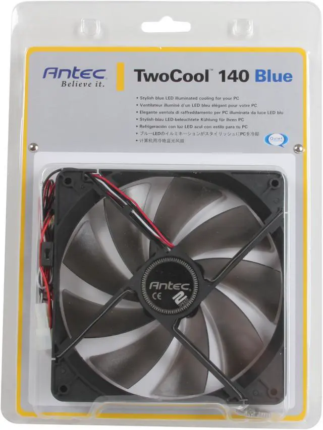 Alt view image 5 of 5 - Antec Two Cool 140 Blue 140mm Blue LED Case Fan