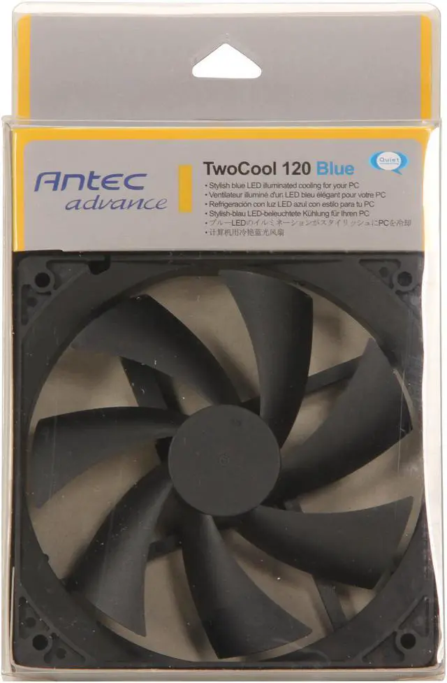Alt view image 4 of 4 - Antec TwoCool 75241 Blue LED 2 Speed Case Fan
