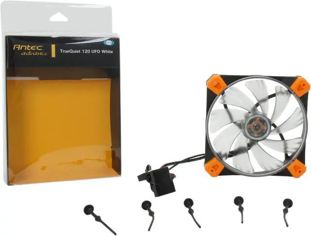 Alt view image 5 of 5 - Antec TrueQuiet 120 UFO Wt White LED Case Fan